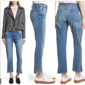 Frame Denim Le Boy Zip Ankle Mid Rise Jeans | Size 28
